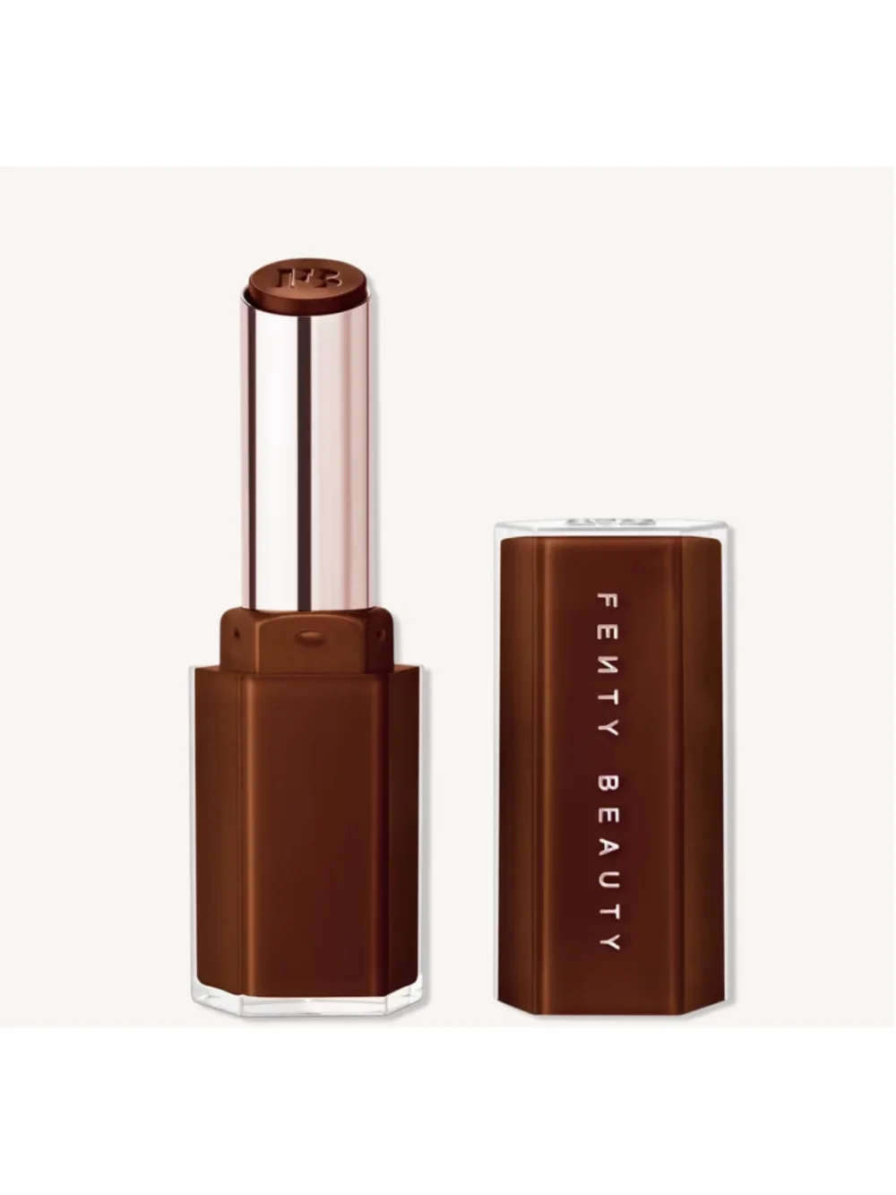 New Fenty Lipstick, Glossy Brown Hot Chocolit, Gloss Bomb Stix